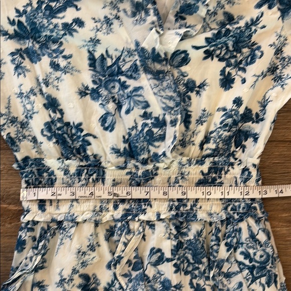 LoveShackFancy x GAP Blue Floral Mini Dress Women's Size Small Limited Edition - Picture 10 of 13